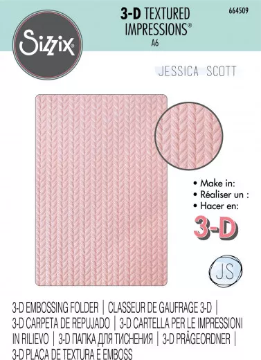 3D Embossing Folder - Knitted