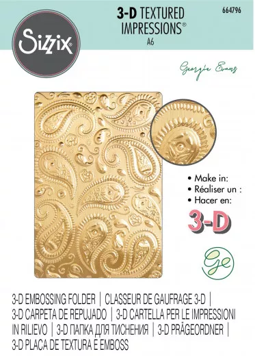 3D Embossing Folder - Paisley