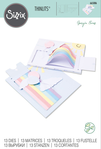 Thinlits Die Set - Rainbow Slider Card