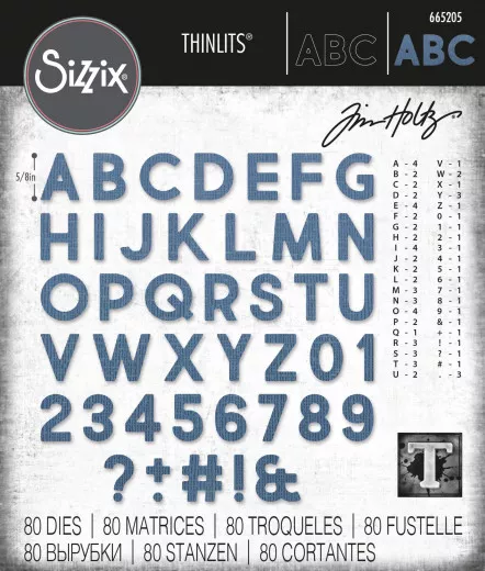 Thinlits Die Set by Tim Holtz - Alphanumeric Bold