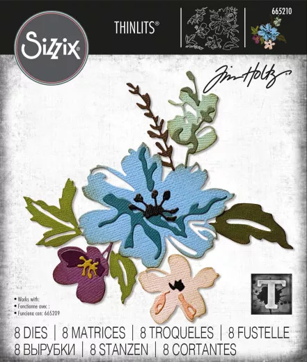 Thinlits Die Set by Tim Holtz - Brushstroke Flowers No. 2