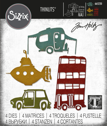 Thinlits Die Set by Tim Holtz - Wacky Transport No. 1