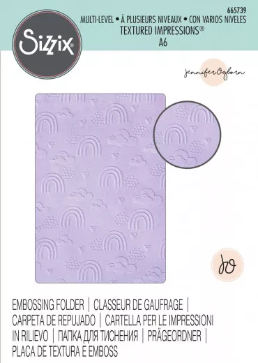 Multi-Level Embossing Folder - Rainbow Sky