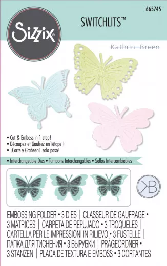 Switchlits Embossing Folder - Detailed Butterflies