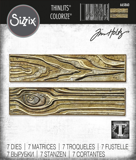 Thinlits Die Set by Tim Holtz - Woodgrain Colorize