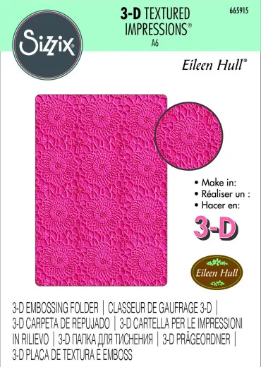 3D Impressions Embossing Folder - Crochet Mandala