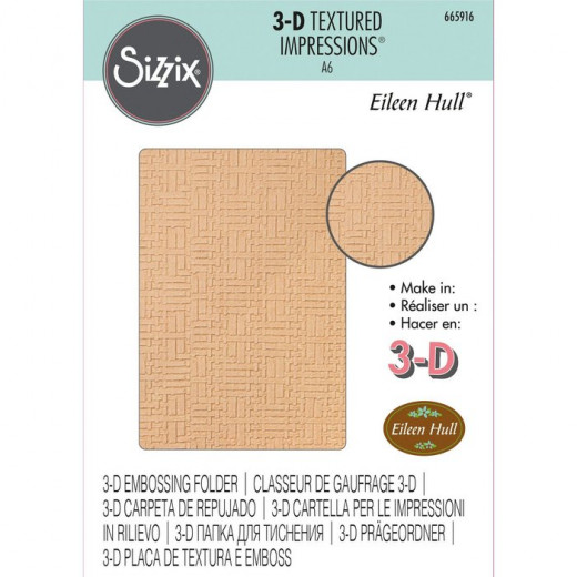 3D Embossing Folder - Woven Leather