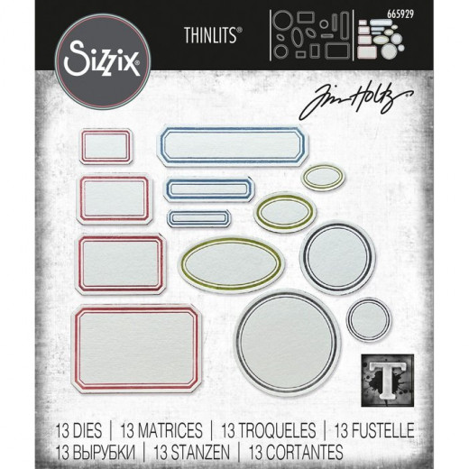 Thinlits Die Set by Tim Holtz - Vintage Labels