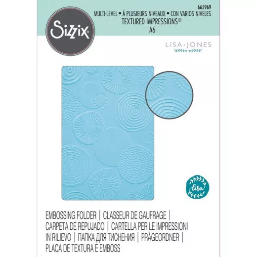 Multi-Level Embossing Folder - Abstract Rounds