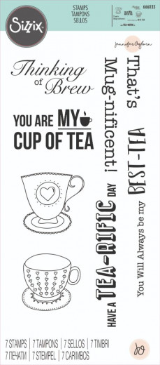 Sizzix Clear Stamps - Tea-rific