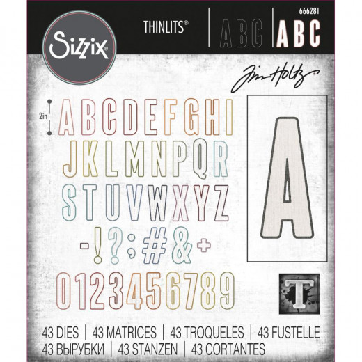 Thinlits Die Set by Tim Holtz - Alphanumeric Bulletin