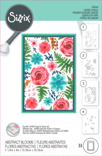 Sizzix - Layered Stencils - Abstract Blooms