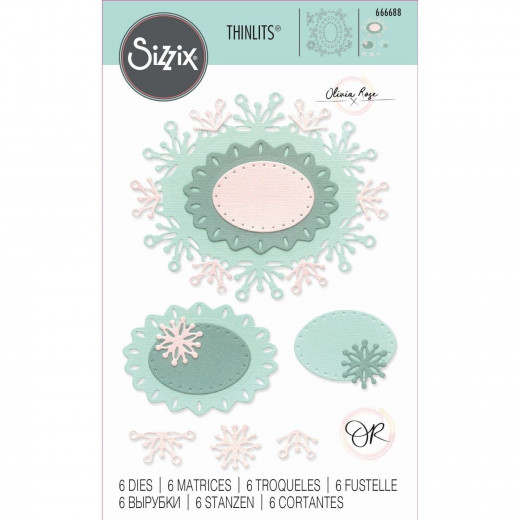 Thinlits Die by Olivia Rose - Snowflake Labels