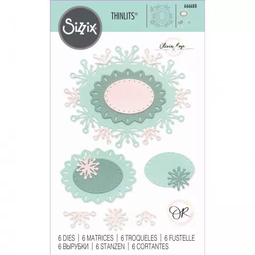 Thinlits Die by Olivia Rose - Snowflake Labels