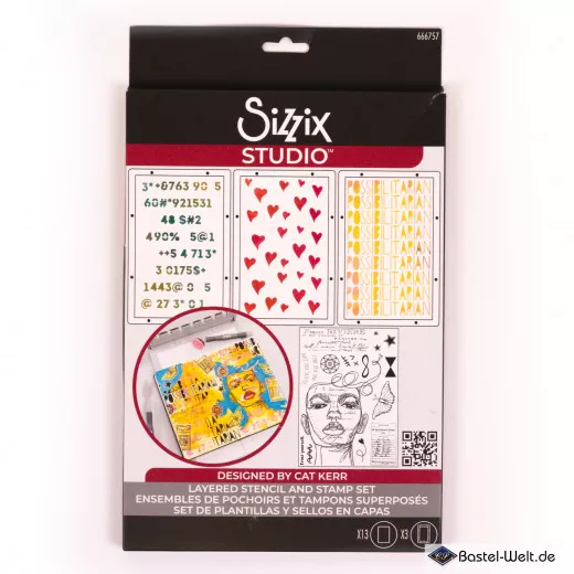 Sizzix - Clear Stamps with Stencil by Cat Kerr - Possibilitarian