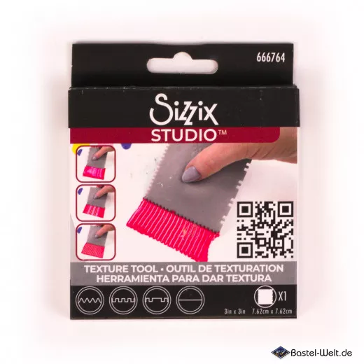 Sizzix - Studio Making Tool Texture Tool 3x3 Inch Grey