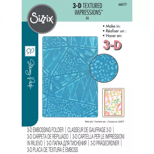 3D Embossing Folder by Stacey Park - Fragmented Floral