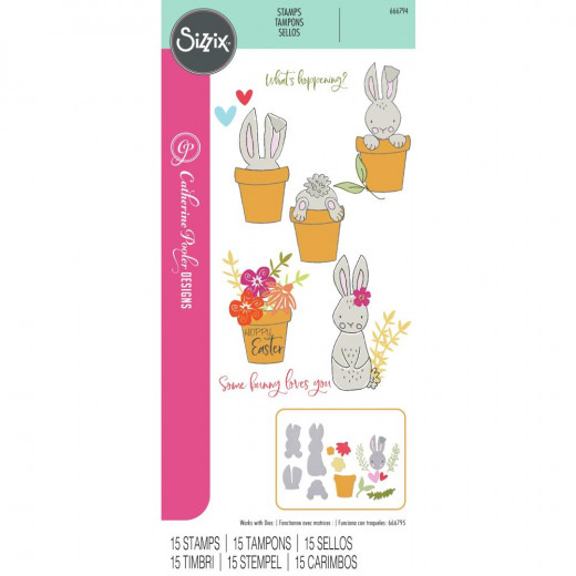 Sizzix - Clear Stamps by Catherine Pooler - Bunny Bits & Blooms