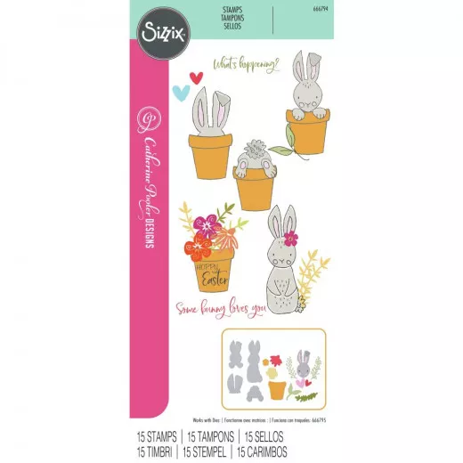 Sizzix - Clear Stamps by Catherine Pooler - Bunny Bits & Blooms