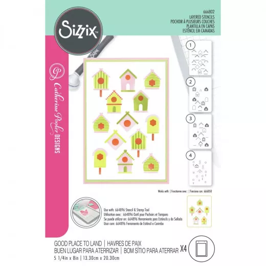 Sizzix - Layered Stencil by Catherine Pooler - Good Place to Land