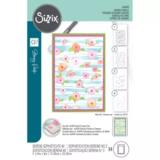 Sizzix - Layered Stencil by Stacey Park - Serene Sophisticate #2