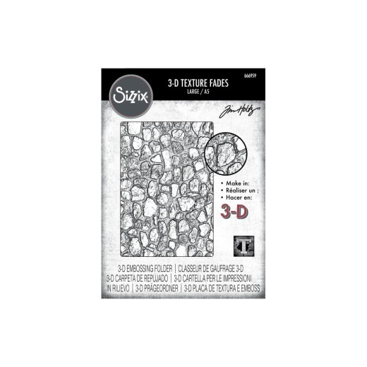 3D Texture Fades Embossing Folder by Tim Holtz - Cobblestone Large