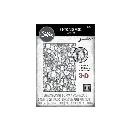 3D Texture Fades Embossing Folder by Tim Holtz - Cobblestone Large
