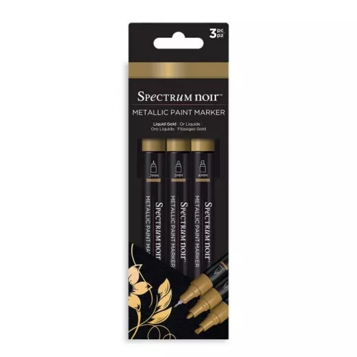 Spectrum Noir Acrylic Paint Marker Metallic Set - Liquid Gold