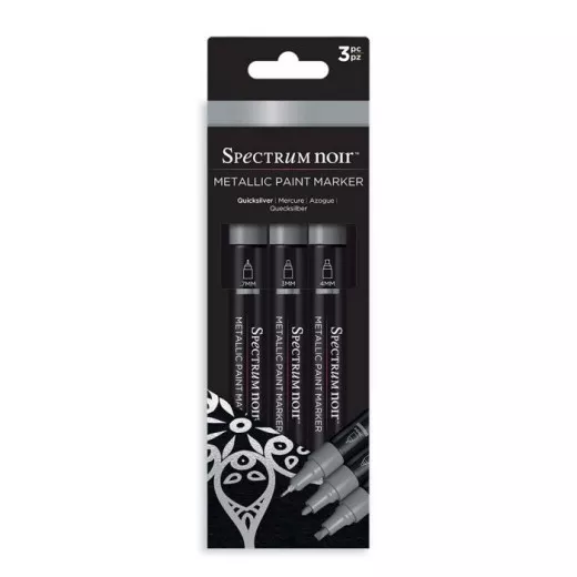 Spectrum Noir Acrylic Paint Marker Metallic Set - Quicksilver