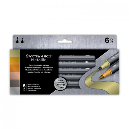 Spectrum Noir Metallic Marker Set - Precious Metals