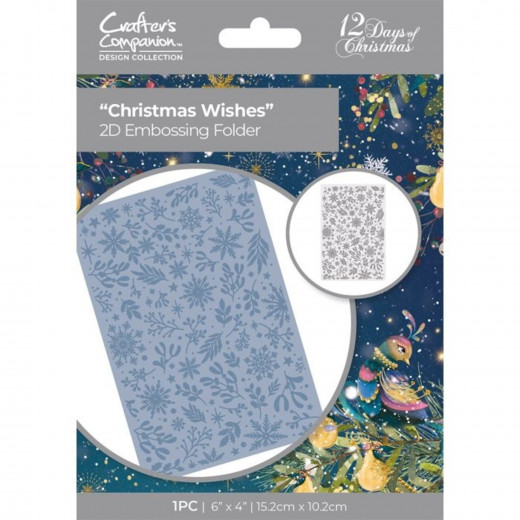 Embossing Folder - Twelve Days of Christmas - Christmas Wishes