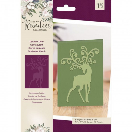 Embossing Folder - The Reindeer Collection Opulent Deer