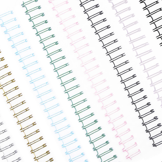Vaessen Creative - Bind Easy Metall - Drahtbinderücken - Regenbogen Mix