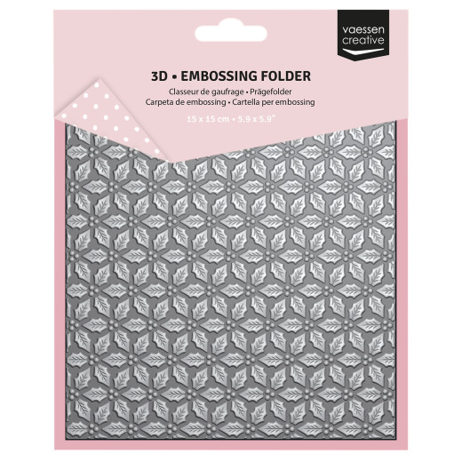Vaessen Creative - Embossing Folder - Jolly Mail Collection - Stechpalmenblätter