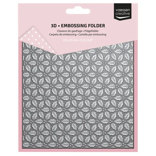 Vaessen Creative - Embossing Folder - Jolly Mail Collection - Stechpalmenblätter