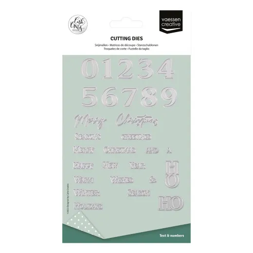 Vaessen Creative - Stanzschablone - Zahlen & Weihnachtsgrüße