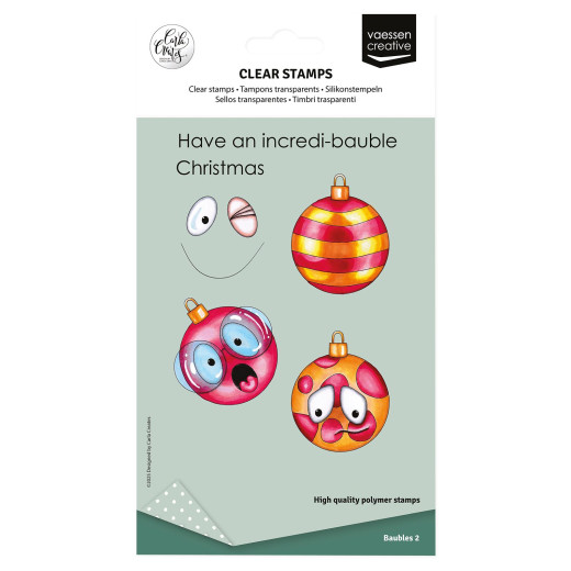 Vaessen Creative - Clear Stamps - Weihnachtskugeln