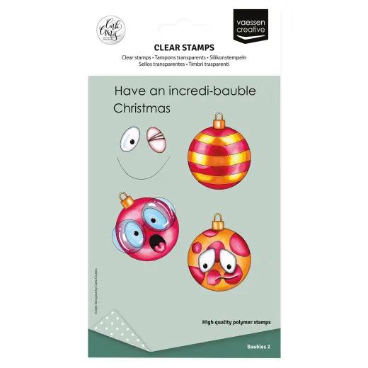 Vaessen Creative - Clear Stamps - Weihnachtskugeln