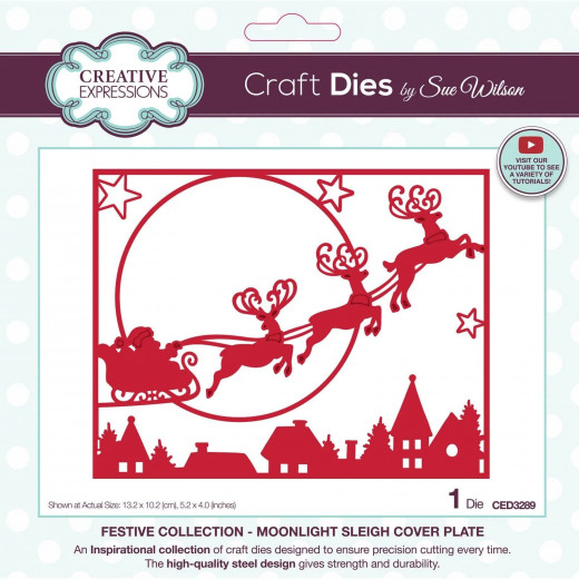 Craft Dies by Sue Wilson - Festive Moonlight Sleigh Cover Plate