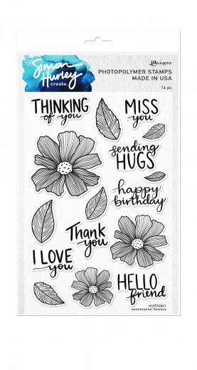 Simon Hurley Clear Stamps - Sentimental Flowers