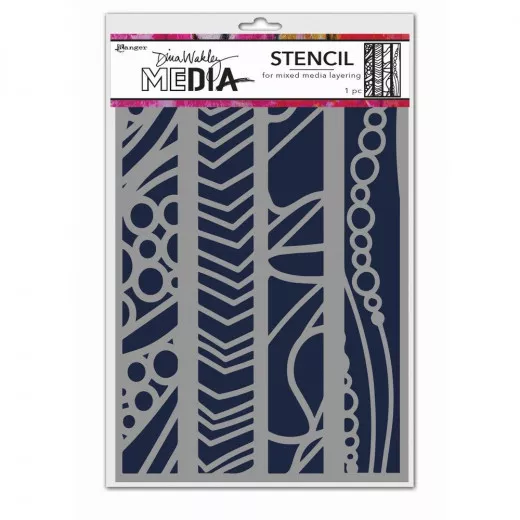 Dina Wakley Media Stencil - In A Line