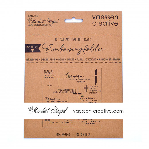 Vaessen Creative Embossing Folder - liebevolle Erinnern