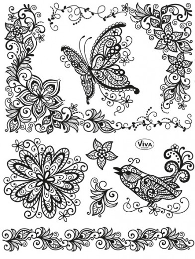 Clear Stamps - Scribble Schmetterling