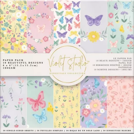 Violet Studio Butterflies and Flowers 6x6 Paper Pad