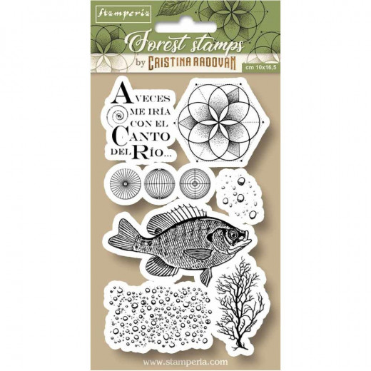 Cling Stamps - Forest Fish