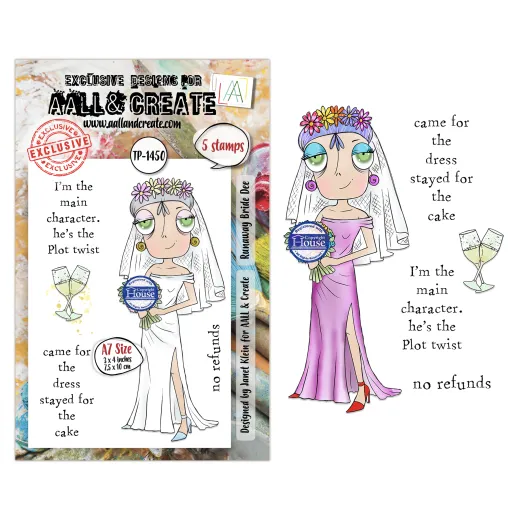Aall & Create Clear Stamps Runaway Bride Dee von Janet Klein als Set mit 5 Motiven