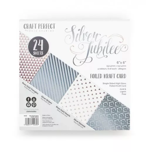 Craft Paper 6x6 Luxury Embossing - Silver Jubilee