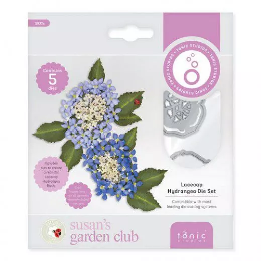 Tonic Studios Die - Susans Garden Club Lacecapped Hydrangea