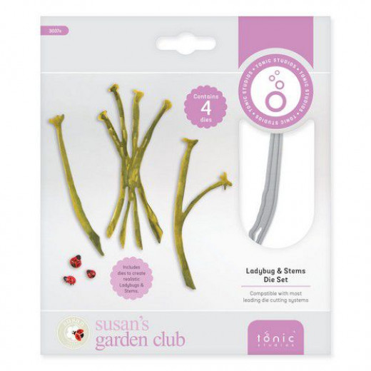 Tonic Studios Die - Susans Garden Club Ladybug and Stems