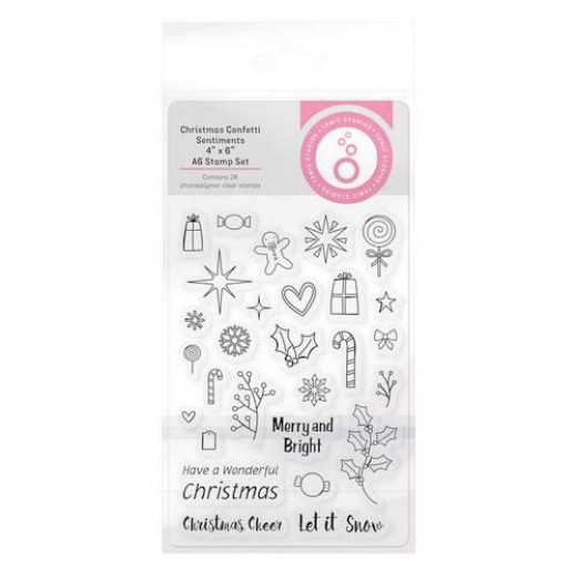 Tonic Studios Clear Stamps - Christmas Confetti Sentiments